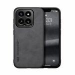 Custodia per telefono posteriore in pelle magnetica Skin Feel per Xiaomi 14 (grigio scuro)