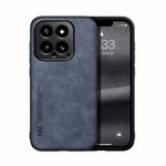Custodia per telefono posteriore in pelle magnetica Skin Feel per Xiaomi 14 (blu)