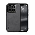 Custodia per telefono posteriore in pelle magnetica Skin Feel per Xiaomi 14 Pro (grigio scuro)