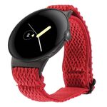 Per Google Pixel Watch 2 / Pixel Watch Cinturino in nylon intrecciato Wave (rosso)