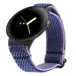 Per Google Pixel Watch 2 / Pixel Watch Cinturino in nylon intrecciato Wave (blu indaco)