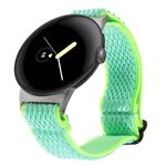 Cinturino per orologio in nylon intrecciato Wave per Google Pixel Watch 2 / Pixel Watch (verde menta)