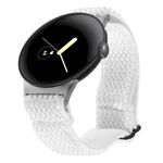Per Google Pixel Watch 2 / Pixel Watch Cinturino in nylon intrecciato Wave (bianco)