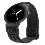 Per Google Pixel Watch 2 / Pixel Watch Cinturino in nylon intrecciato Wave (nero)