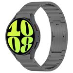 Per Samsung Galaxy Watch6/6 Classic/5/5 Pro Cinturino in metallo con un solo tallone stile pulsante (grigio)