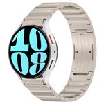 Per Samsung Galaxy Watch6/6 Classic/5/5 Pro Cinturino in metallo con un solo tallone stile pulsante (colore titanio)