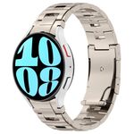 Per Samsung Galaxy Watch6/6 Classic/5/5 Pro Cinturino in acciaio al titanio stile pulsante (colore titanio)