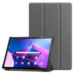 Per Lenovo Qitian K10 Pro 5G Custodia smart tablet in pelle 3 pieghevoli (grigio)