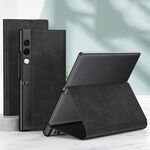 Custodia per telefono pieghevole in pelle smerigliata GKK per borsa Honor V (nera)