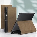 Custodia per telefono pieghevole in pelle smerigliata GKK per borsa Honor V (marrone)