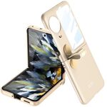 Per OPPO Find N3 Flip GKK Ultrasottile integrato con custodia per telefono con cintura corticale rotante (Oro)