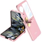 Per OPPO Find N3 Flip GKK Ultrasottile integrato con custodia per telefono con cintura corticale rotante (rosa)