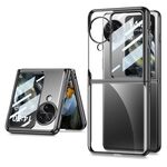 Per OPPO Find N3 Flip GKK Custodia per telefono galvanica integrata a copertura totale (nera)
