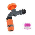 Rubinetto per interruttore valvola cortile connettore giardino esterno, specificazione: set rubinetto + connettore rapido a 4 punti