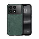 Custodia per telefono posteriore in pelle magnetica Skin Feel per Xiaomi Redmi K70E (verde)