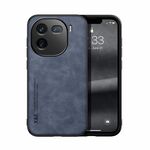 Custodia per telefono posteriore in pelle magnetica Skin Feel per vivo iQOO 12 (blu)