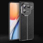 Custodia per telefono in TPU antiurto con texture Litchi per vivo iQOO 12 Pro (nera)