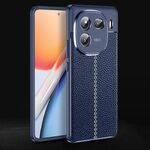 Custodia per telefono in TPU antiurto con texture Litchi per vivo iQOO 12 Pro (blu)
