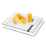 YX078 2 pezzi/set tagliere acrilico trasparente antiscivolo