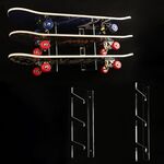 YX076 Staffa di stoccaggio per skateboard a quattro ruote con montaggio a parete (trasparente)