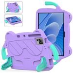 Per DOOGEE T30 Pro 11 2023 Ice Baby EVA Custodia rigida antiurto per tablet PC (viola chiaro + verde menta)