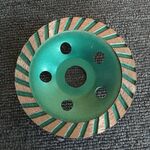 Mola a forma di ventaglio per smerigliatrice ceramica con lame diamantate e lucidanti per pietra di cemento da 100 mm, specifica: dente fine di livello B