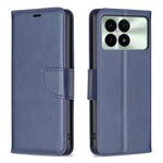Per Xiaomi Redmi K70 / K70 Pro Custodia in pelle di agnello con texture in puro colore (blu)