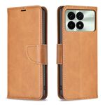 Per Xiaomi Redmi K70 / K70 Pro Custodia in pelle di agnello con texture in puro colore (giallo)