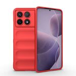 Per Xiaomi Redmi K70 / K70 Pro 5G Magic Shield TPU + custodia per telefono in flanella (rossa)