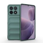 Per Xiaomi Redmi K70 / K70 Pro 5G Magic Shield TPU + custodia per telefono in flanella (verde scuro)