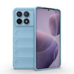 Per Xiaomi Redmi K70 / K70 Pro 5G Magic Shield TPU + custodia per telefono in flanella (azzurro)
