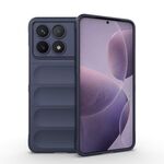 Per Xiaomi Redmi K70 / K70 Pro 5G Magic Shield TPU + custodia per telefono in flanella (blu scuro)