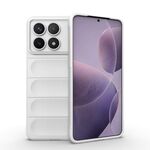 Per Xiaomi Redmi K70 / K70 Pro 5G Magic Shield TPU + custodia per telefono in flanella (bianca)