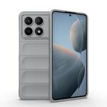 Per Xiaomi Redmi K70E 5G Magic Shield TPU + custodia per telefono in flanella (grigio)