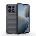 Per Xiaomi Redmi K70E 5G Magic Shield TPU + custodia per telefono in flanella (grigio scuro)