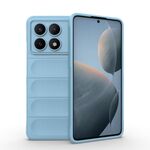 Per Xiaomi Redmi K70E 5G Magic Shield TPU + custodia per telefono in flanella (azzurro)