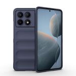 Per Xiaomi Redmi K70E 5G Magic Shield TPU + custodia per telefono in flanella (blu scuro)