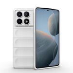 Per Xiaomi Redmi K70E 5G Magic Shield TPU + custodia per telefono in flanella (bianca)