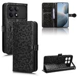 Per Xiaomi Redmi K70 5G / K70 Pro 5G Custodia in pelle con texture a nido d'ape (nera)