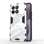 Per Xiaomi Redmi K70 5G Punk Armor 2 in 1 PC + custodia per telefono TPU con supporto (bianco)