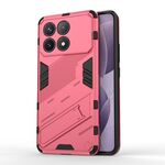 Per Xiaomi Redmi K70 5G Punk Armor 2 in 1 PC + Custodia per telefono in TPU con supporto (rosso chiaro)