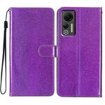 Custodia per telefono in pelle con vibrazione in polvere glitterata per Ulefone Note 14 (viola)