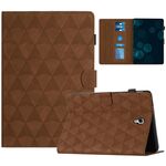 Custodia Smart Tablet in pelle goffrata con texture diamante per Samsung Galaxy Tab A 10.5 T590 (marrone)