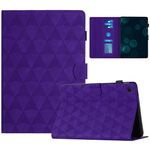 Custodia Smart Tablet in pelle goffrata con texture diamante per Samsung Galaxy Tab A9+ (viola)