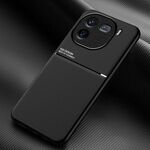 Per vivo iQOO 12 Pro Classic Tilt Strip Grain Magnetico Antiurto PC + Custodia per telefono in TPU (Nero)
