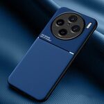 Per vivo X100 Pro Classic Tilt Strip Grain Magnetico Antiurto PC + Custodia per telefono in TPU (Blu)