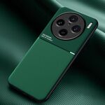 Per vivo X100 Pro Classic Tilt Strip Grain Magnetico Antiurto PC + Custodia per telefono in TPU (Verde)