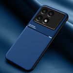 Per Xiaomi Redmi K70 Classic Tilt Strip Grain Magnetico Antiurto PC + Custodia per telefono in TPU (Blu)