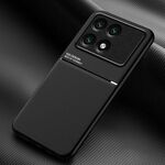 Per Xiaomi Redmi K70E Classic Tilt Strip Grain Magnetico Antiurto PC + Custodia per telefono in TPU (Nero)