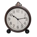 Sveglia retrò in ferro Orologio al quarzo da tavolo semplice, Stile: nero